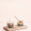 Wood - Serving Tray with Two Glasses